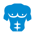 Icono de Core Fuerte y Funcional, beneficio del AquaBOARD en AUA FIT Cali.