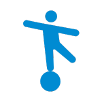 Icono de Equilibrio y Propiocepción, beneficio clave del AquaBOARD en AUA FIT Cali.