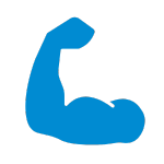 Icono de Fuerza Funcional y Tono Muscular, beneficio del AquaBOARD en AUA FIT Cali.